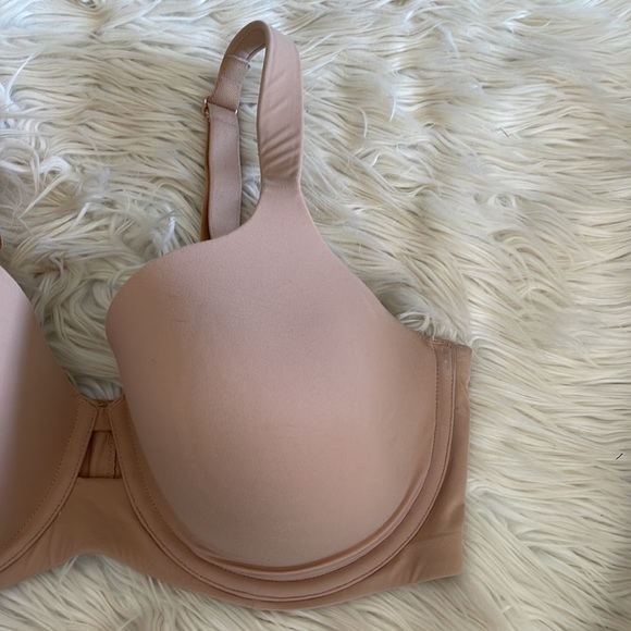 Ambrielle tan underwire padded bra super soft full coverage sz 38DDD criss cross - Picture 16 of 16